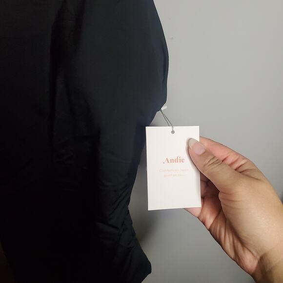 Andie Swim The Asbury One Piece Black Women's Size Medium NWT M High Neck - Picture 5 of 10